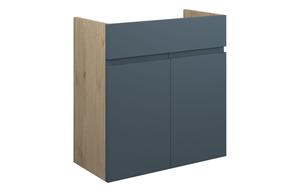 Clarence 600mm Standard Basin Unit - Matt Arley Blue (Oak Cab)